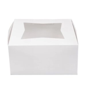 White Window Cake/Bakery Box 10" x 10" x 5"