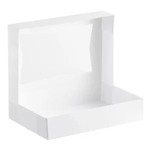 Window Donut/Bakery Box White - 12" x 8" x 2 1/4"