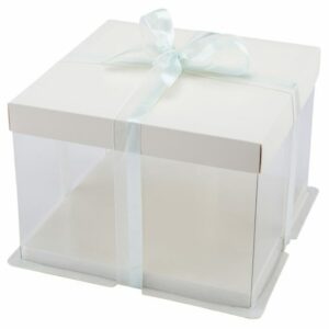 White Transparent Cake Box