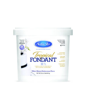 Satin Ice White Tropical Fondant - 2lb Pail