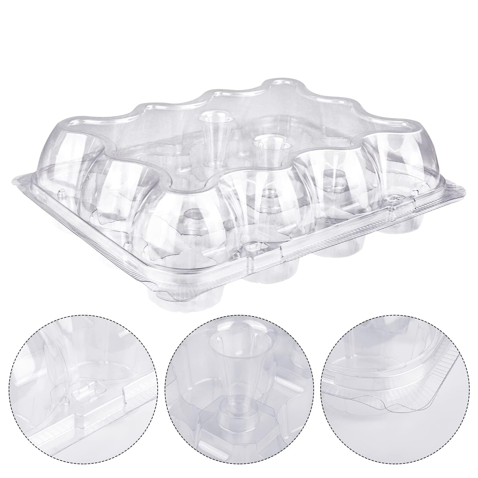 Plastic Cupcake Container Two Piece Design 12 Cavity