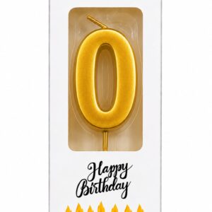 Gold Number Candle