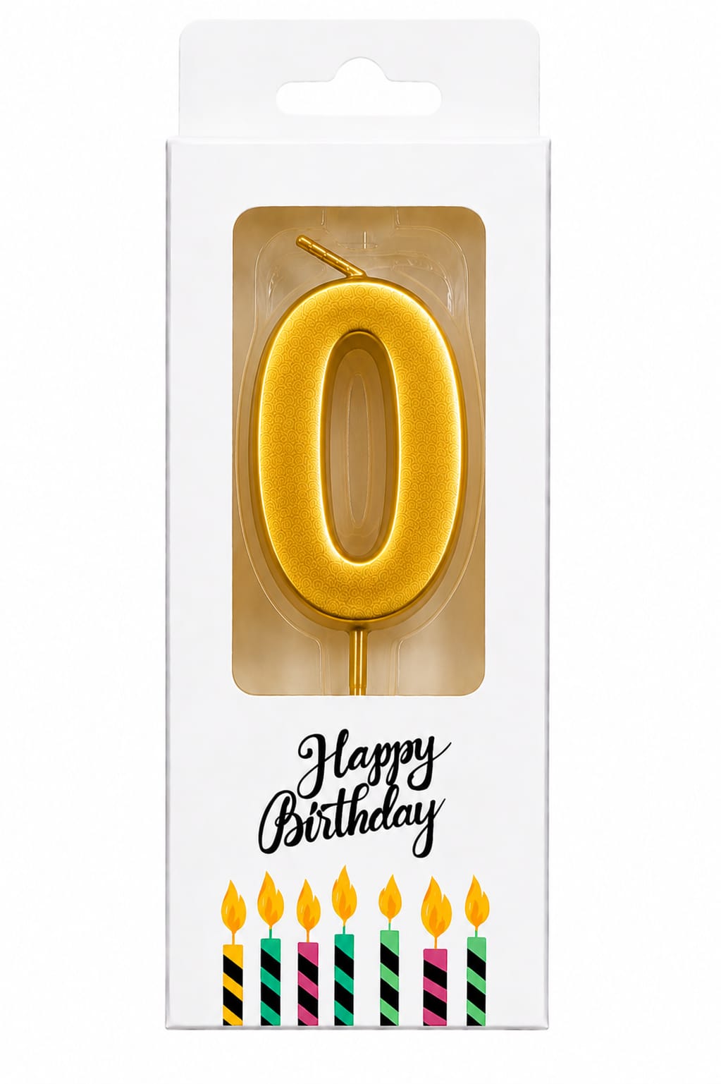 Gold Number Candle