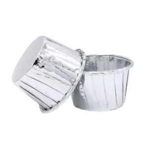 Silver Rolled Rim Baking Cup