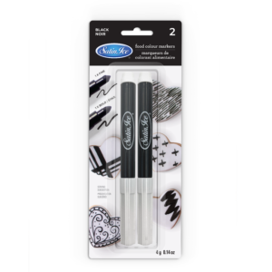Satin Ice Food Color Markers, Black Fine/Bold Tip Set