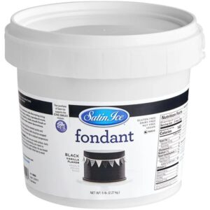 Satin Ice Black Fondant 5lb Bucket
