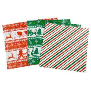 Holiday Festive Print Style Deli 12" x 12" Paper 100 Count