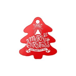 Merry Christmas Tree Red Tags 100 Count