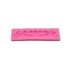 Silicone Mold - Relief Flower Lace Border