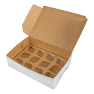 Non Window 12 Cavity Cupcake Box 14" x 10" x 4"