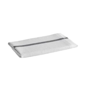 Kitchen Towel White With Gray Stripe