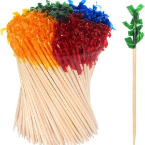 Wooden Frill Party Picks with Assorted Colours