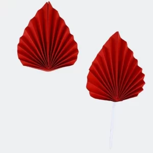 Folding Fan Cake Topper 2 Count Red