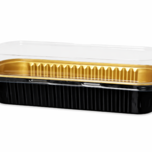 Mini Black Loaf Baking Foil Pan With Lid