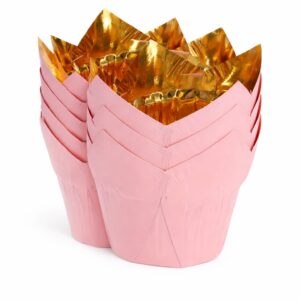 Golden Coated Tulip Cups 12 Count