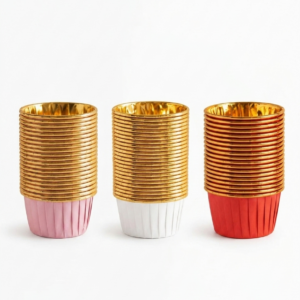 Gold Coated Rolled Rim Baking Cups 30 Count