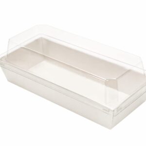 White Oblong Charcuterie Box With Lid