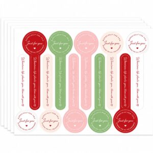 Multi-Coloured Long Sealing Stickers With Thank You