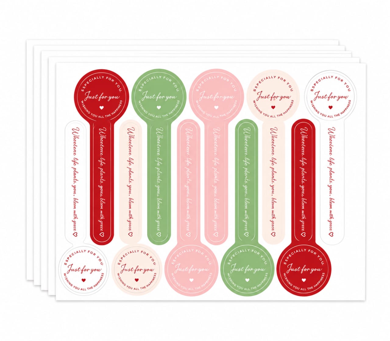 Multi-Coloured Long Sealing Stickers With Thank You