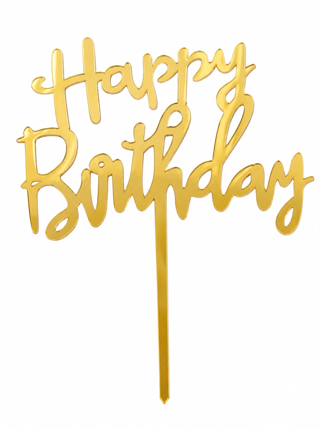 Happy Birthday Cake Topper Cursive Style