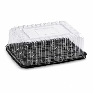 1/4 Sheet Cake Container With Black Base