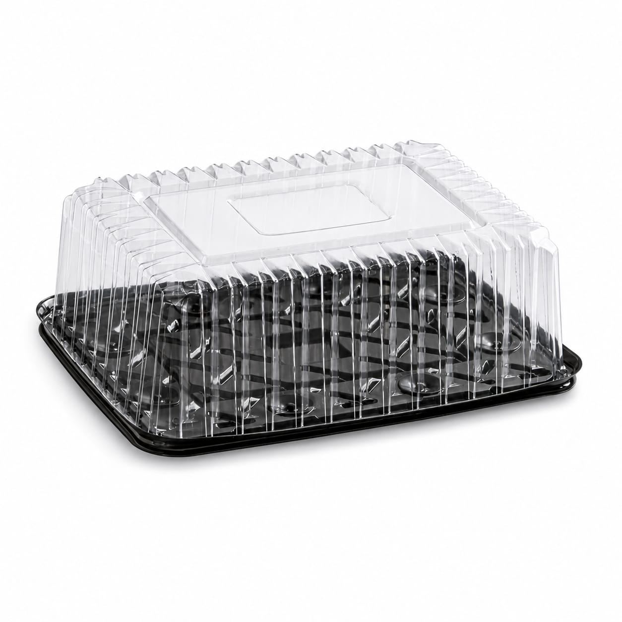 1/4 Sheet Cake Container With Black Base