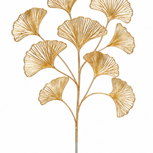 Artificial Gold Ginkgo Leaf Stem